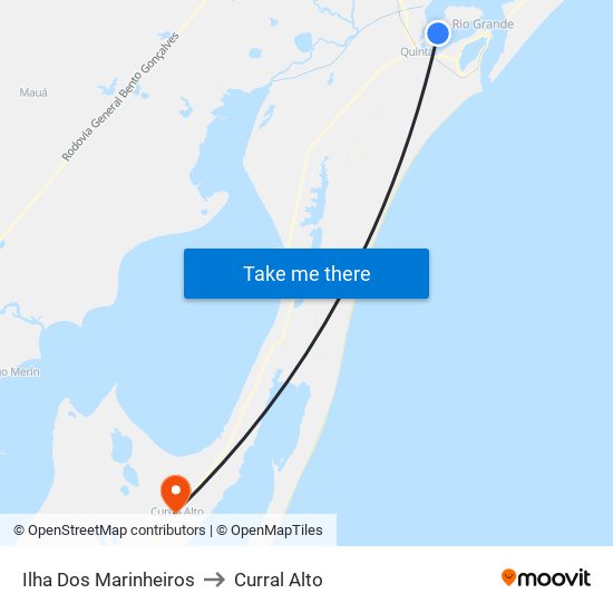 Ilha Dos Marinheiros to Curral Alto map