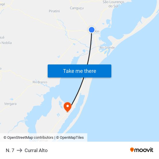 N. 7 to Curral Alto map