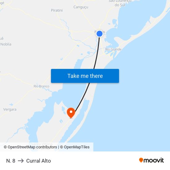 N. 8 to Curral Alto map