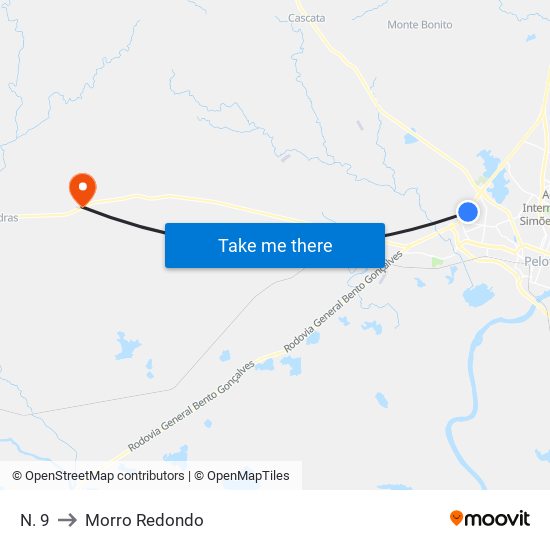 N. 9 to Morro Redondo map