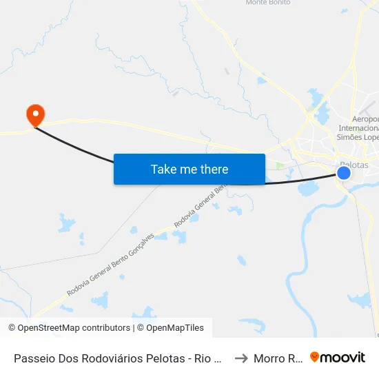 Passeio Dos Rodoviários Pelotas - Rio Grande Do Sul 96025 Brasil to Morro Redondo map