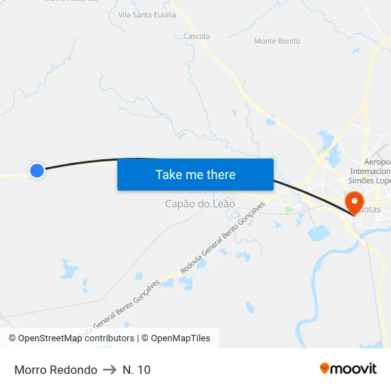 Morro Redondo to N. 10 map
