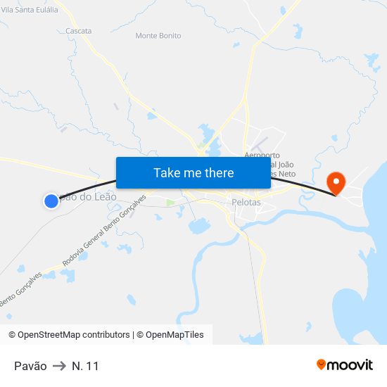 Pavão to N. 11 map