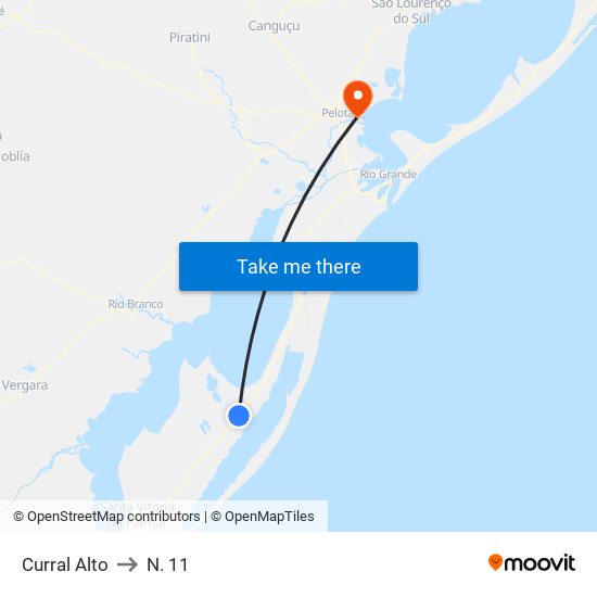 Curral Alto to N. 11 map