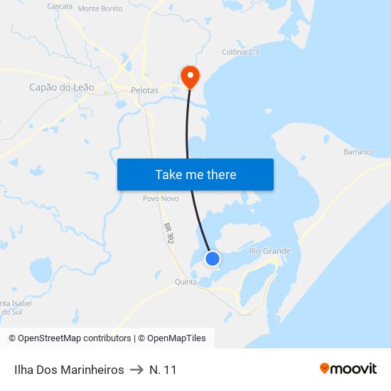 Ilha Dos Marinheiros to N. 11 map