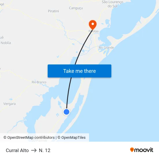 Curral Alto to N. 12 map