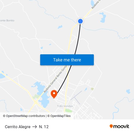 Cerrito Alegre to N. 12 map