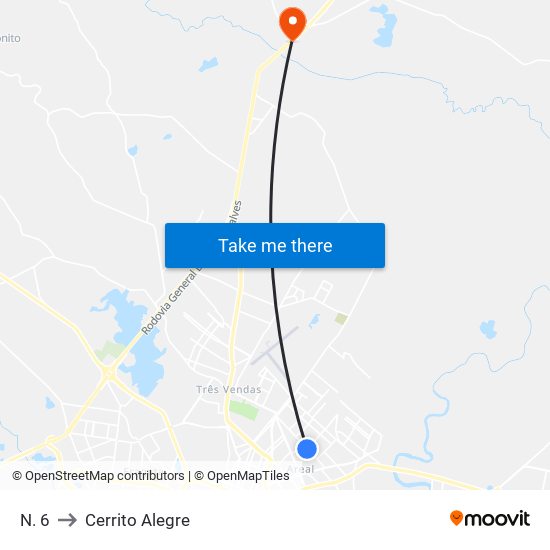 N. 6 to Cerrito Alegre map