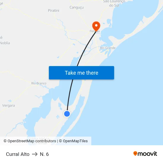 Curral Alto to N. 6 map