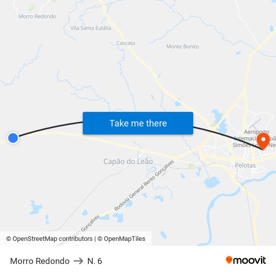 Morro Redondo to N. 6 map