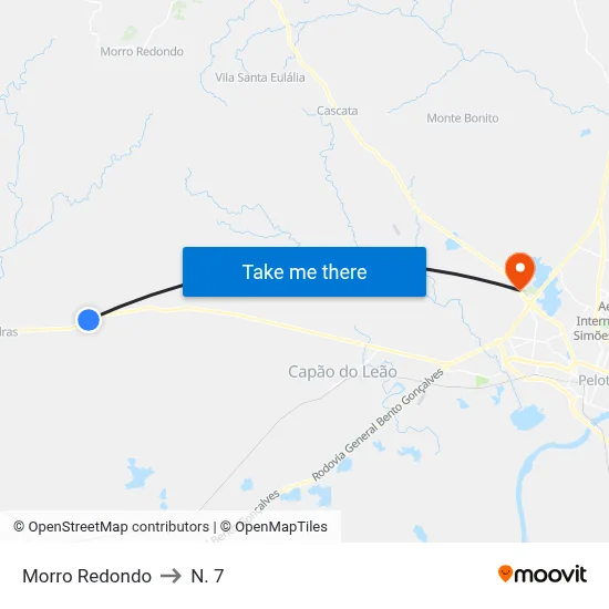 Morro Redondo to N. 7 map