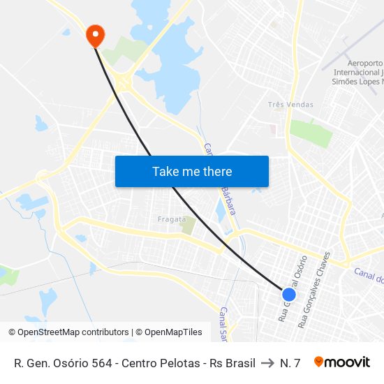 R. Gen. Osório 564 - Centro Pelotas - Rs Brasil to N. 7 map