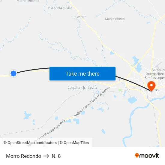 Morro Redondo to N. 8 map