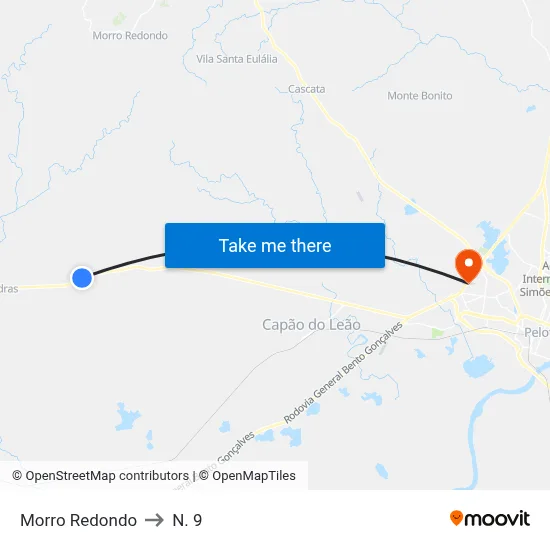 Morro Redondo to N. 9 map
