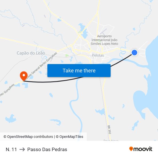 N. 11 to Passo Das Pedras map