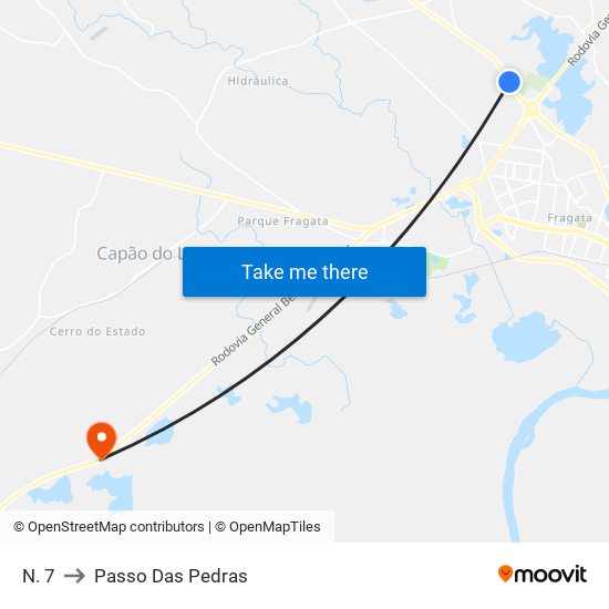 N. 7 to Passo Das Pedras map