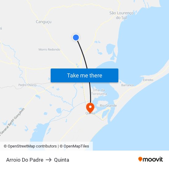 Arroio Do Padre to Quinta map