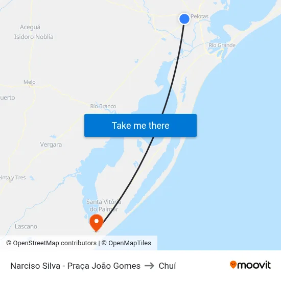 Narciso Silva - Praça João Gomes to Chuí map