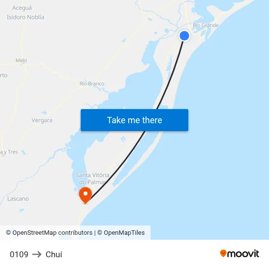 0109 to Chuí map