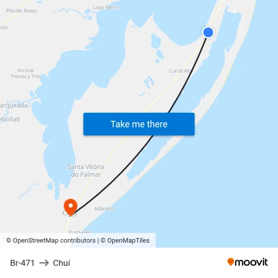 Br-471 to Chuí map