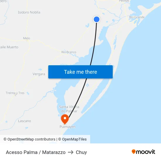 Acesso Palma / Matarazzo to Chuy map