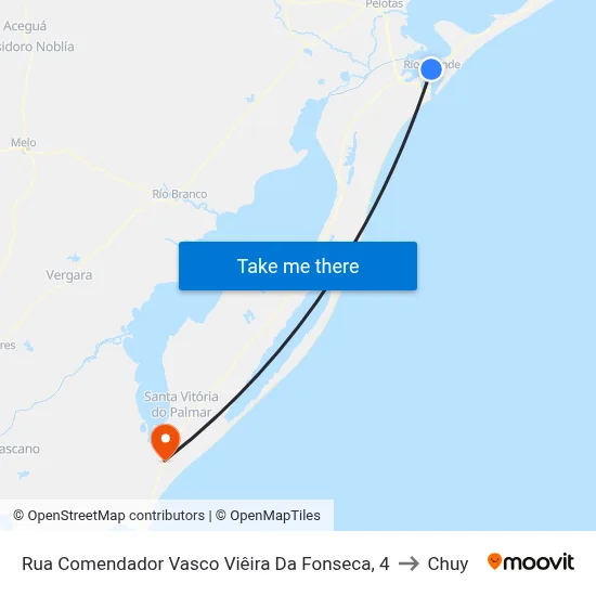 Rua Comendador Vasco Viêira Da Fonseca, 4 to Chuy map