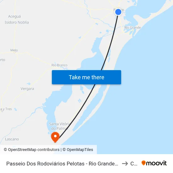 Passeio Dos Rodoviários Pelotas - Rio Grande Do Sul 96025 Brasil to Chuy map
