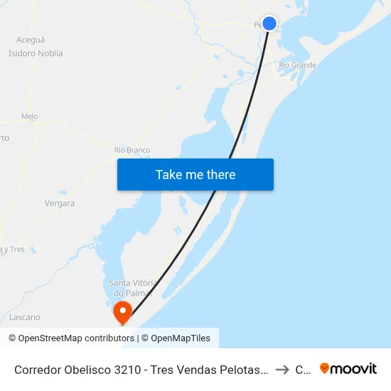 Corredor Obelisco 3210 - Tres Vendas Pelotas - Rs 96060-290 Brasil to Chuy map