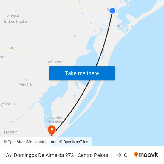 Av. Domingos De Almeida 272 - Centro Pelotas - Rs 96020-720 Brasil to Chuy map