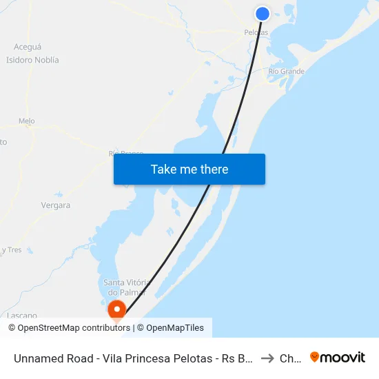 Unnamed Road - Vila Princesa Pelotas - Rs Brasil to Chuy map