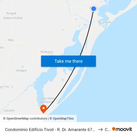 Condomínio Edifício Tivoli - R. Dr. Amarante 679 - Centro Pelotas - Rs 96020-720 Brasil to Chuy map