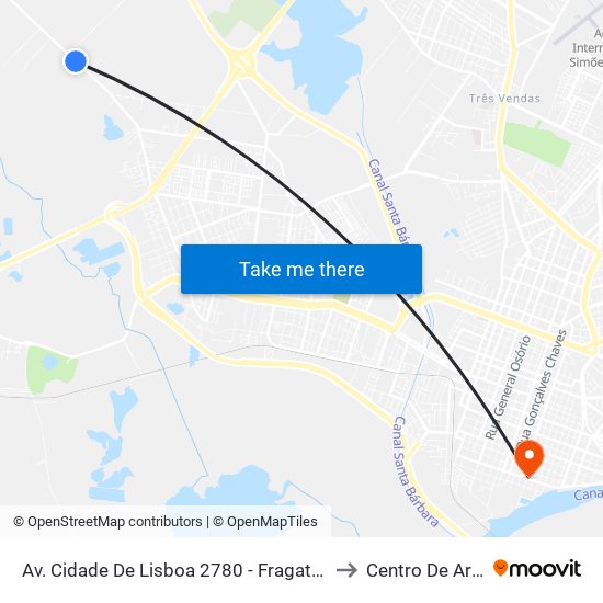 Av. Cidade De Lisboa 2780 - Fragata Pelotas - Rs 96050-510 Brasil to Centro De Artes (Bloco 1) map