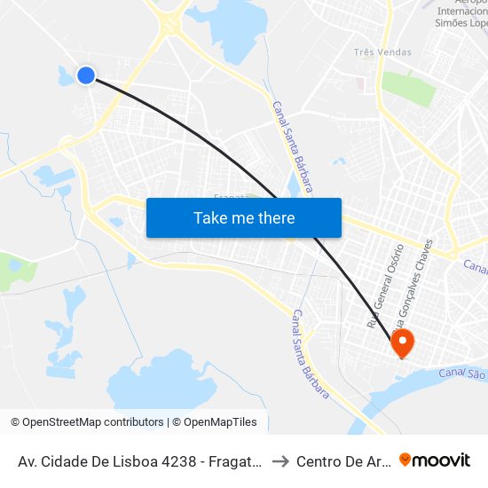 Av. Cidade De Lisboa 4238 - Fragata Pelotas - Rs 96050-510 Brasil to Centro De Artes (Bloco 1) map