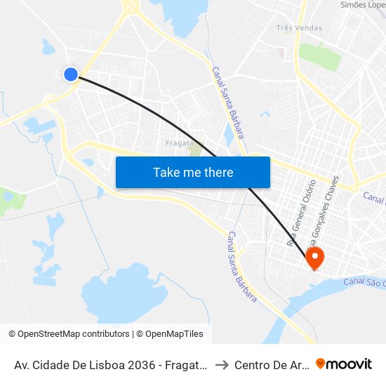 Av. Cidade De Lisboa 2036 - Fragata Pelotas - Rs 96050-510 Brasil to Centro De Artes (Bloco 1) map