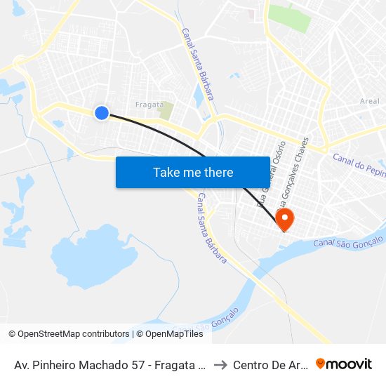 Av. Pinheiro Machado 57 - Fragata Pelotas - Rs 96040-500 Brasil to Centro De Artes (Bloco 1) map