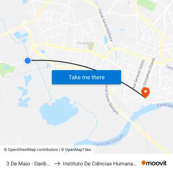 3 De Maio - Danby Cosulati to Instituto De Ciências Humanas Da Ufpel - Ich map