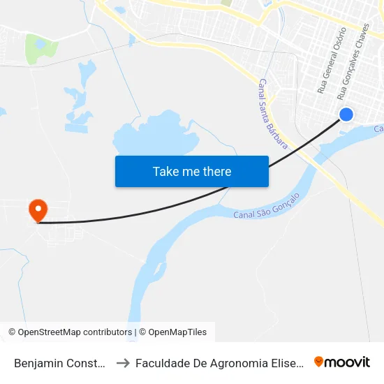 Benjamin Constant - Ufpel Faurb to Faculdade De Agronomia Eliseu Maciel - Faem - Prédio 02 map