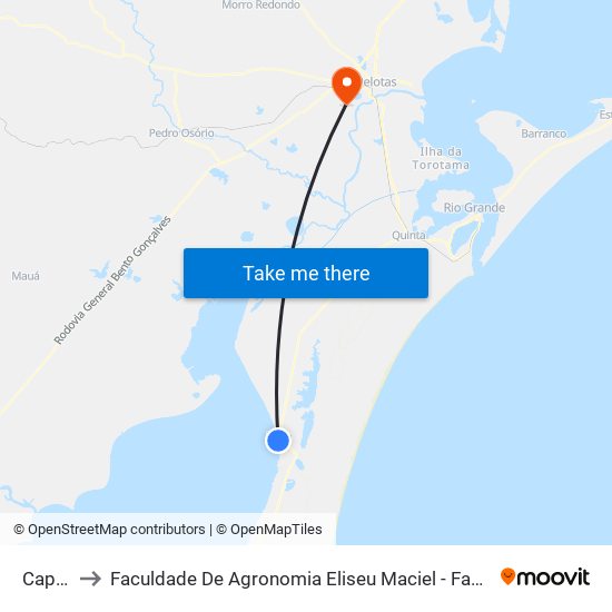 Capilha to Faculdade De Agronomia Eliseu Maciel - Faem - Prédio 02 map