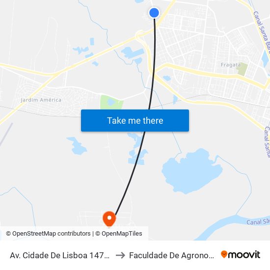 Av. Cidade De Lisboa 1479 - Fragata Pelotas - Rs 96050-510 Brasil to Faculdade De Agronomia Eliseu Maciel - Faem - Prédio 02 map