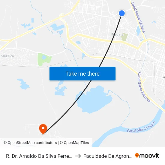 R. Dr. Arnaldo Da Silva Ferreira 521-561 - Fragata Pelotas - Rs 96040-050 Brasil to Faculdade De Agronomia Eliseu Maciel - Faem - Prédio 02 map