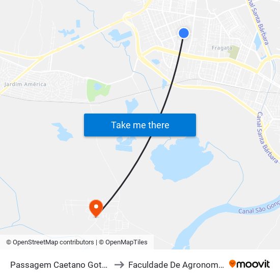 Passagem Caetano Gotuzo 281 - Fragata Pelotas - Rs Brasil to Faculdade De Agronomia Eliseu Maciel - Faem - Prédio 02 map