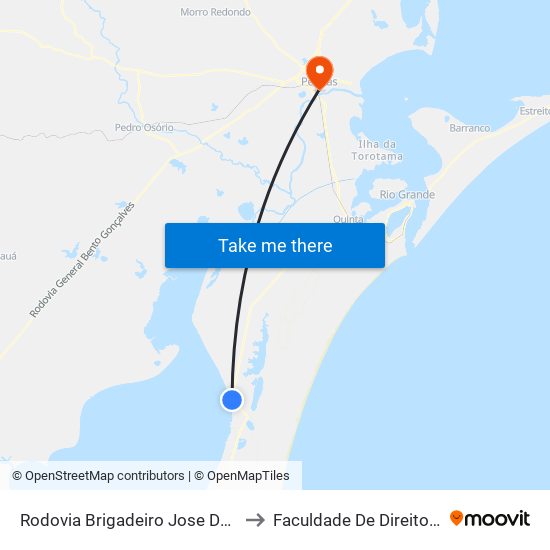 Rodovia Brigadeiro Jose Da Silva Paes to Faculdade De Direito Da Ufpel map