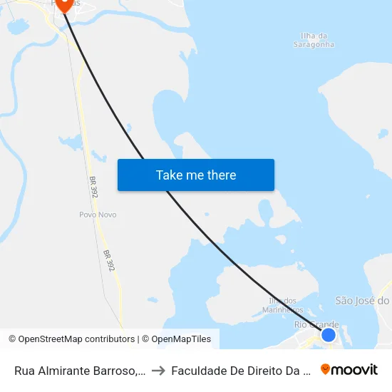Rua Almirante Barroso, 351 to Faculdade De Direito Da Ufpel map