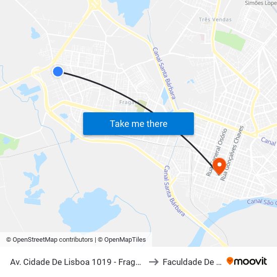 Av. Cidade De Lisboa 1019 - Fragata Pelotas - Rs 96050-510 Brasil to Faculdade De Direito Da Ufpel map