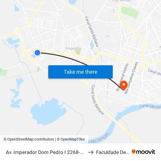 Av. Imperador Dom Pedro I 2268-2430 - Padre Reus Pelotas - Rs Brasil to Faculdade De Direito Da Ufpel map