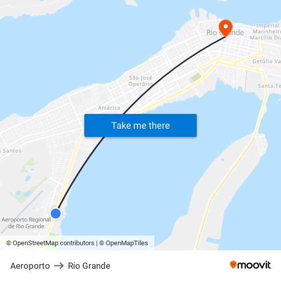 Aeroporto to Rio Grande map