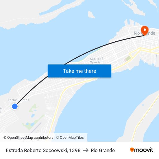 Estrada Roberto Socoowski, 1398 to Rio Grande map