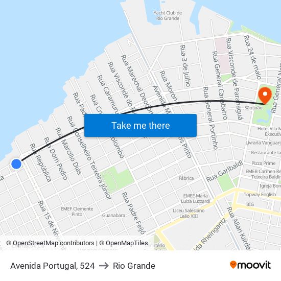 Avenida Portugal, 524 to Rio Grande map