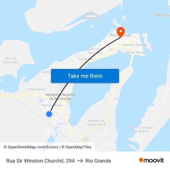 Rua Sir Winston Churchil, 294 to Rio Grande map