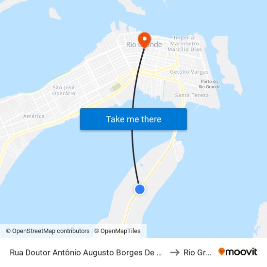 Rua Doutor Antônio Augusto Borges De Medeiros, 5000 to Rio Grande map